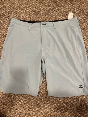 Billabong Light Blue Flat Front Performance Shorts
